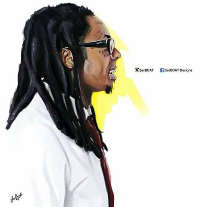 400x407 Digital Painting Lil Wayne By Sarboat - Lil Wayne Painting