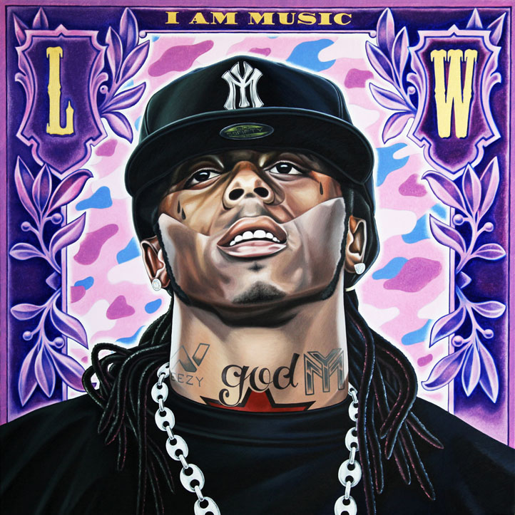 722x723 Paintings By Rinat Shingareev The Ajani Photography Digital - Lil Wayne Painting