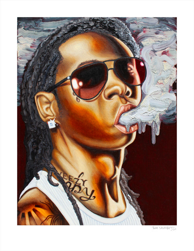 650x841 Tom Sanford - Lil Wayne Painting