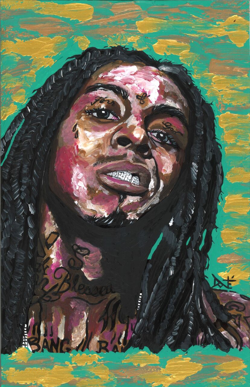 828x1280 Ipaintmusic Lil Wayne Antoine Donte - Lil Wayne Painting