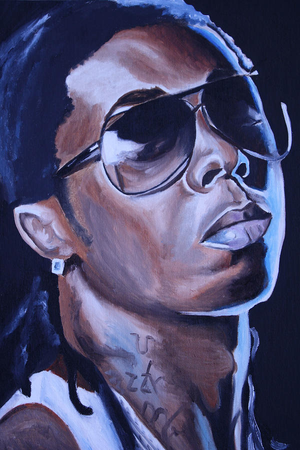 600x900 Faces Little Wayne Portrait Paintings - Lil Wayne Painting
