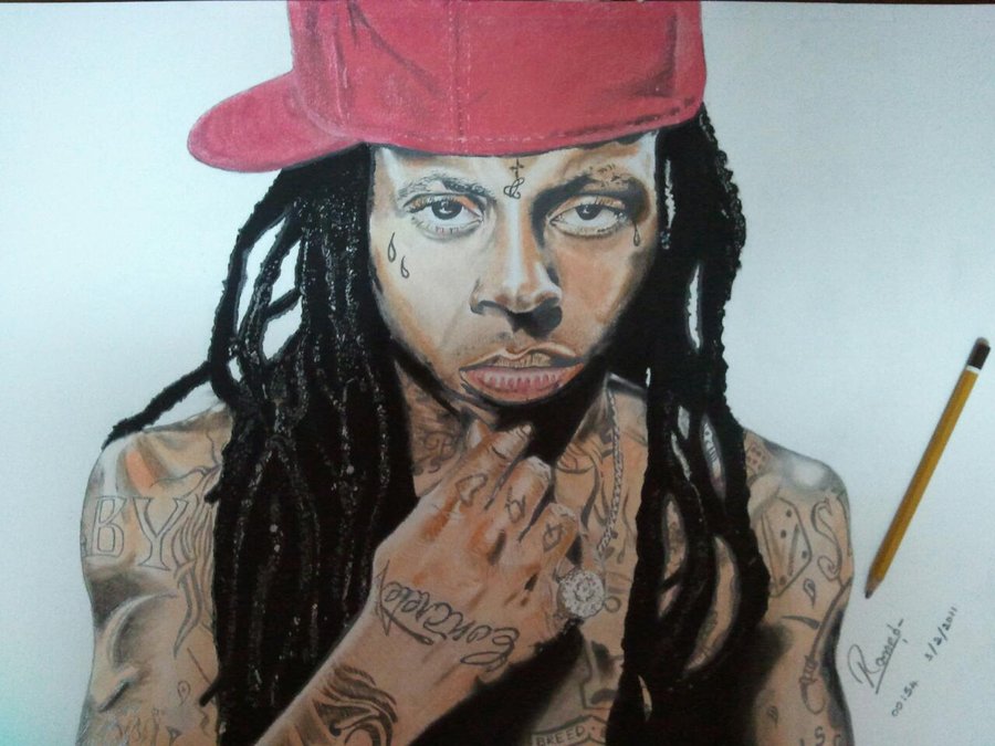 900x675 Lil' Wayne Pastel Painting By Romeoartist - Lil Wayne Painting