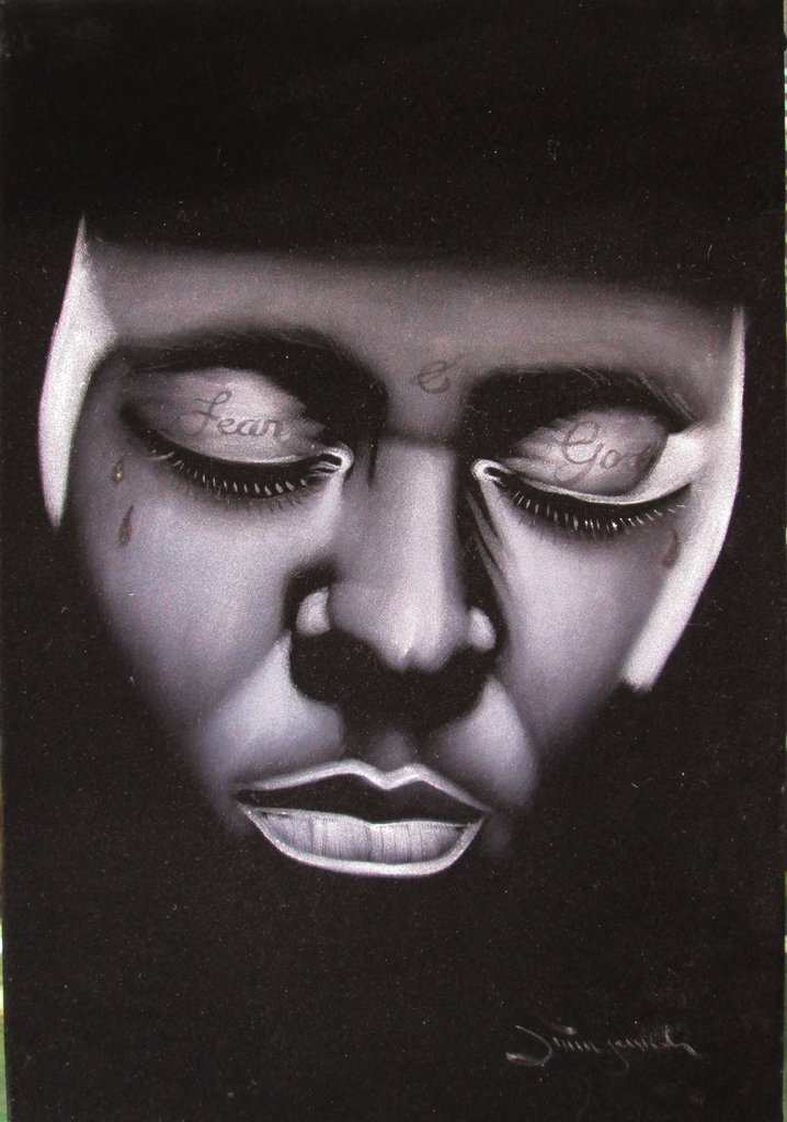 718x1024 Lil Wayne Fear God Portrait Dwayne Michael Carter, Jr Original - Lil Wayne Painting