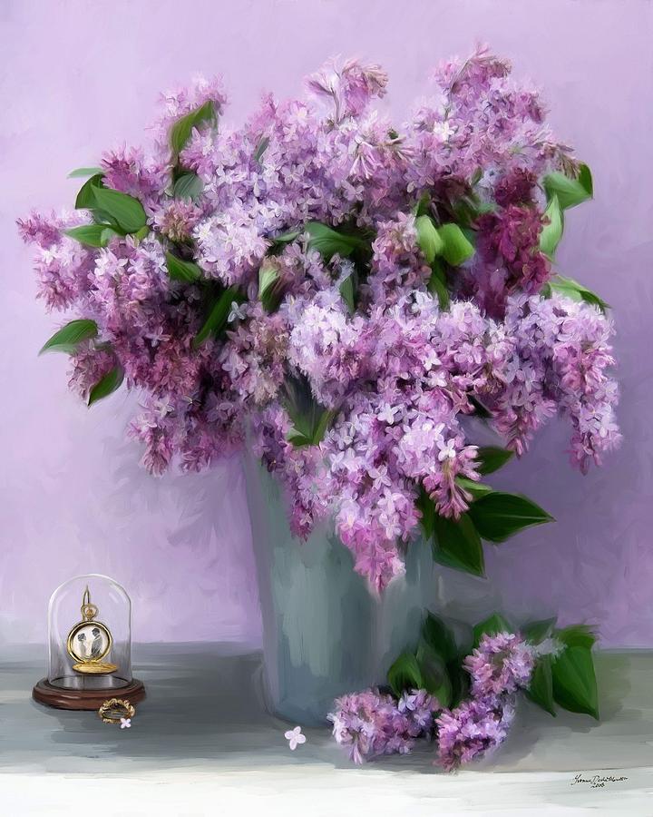 720x900 Lilac Spring Painting By Yvonne Della Moretta - Lilac Painting