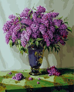 258x321 Mahuaf X727 Wall Lilac Flower Picture Diy Painting By Numbers - Lilac Painting