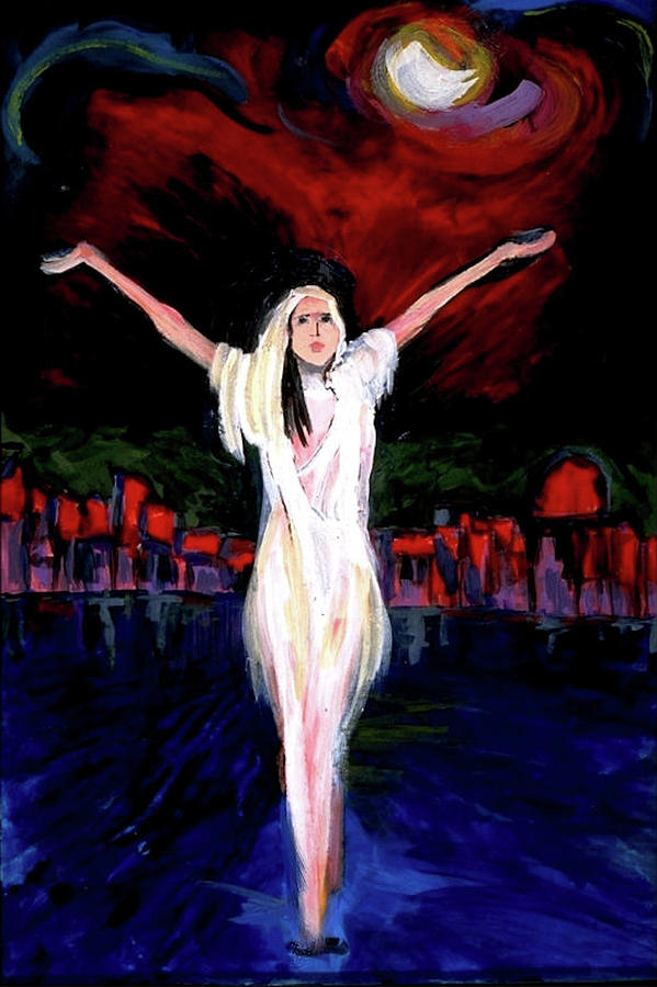 599x900 Lilith Rising Painting By Carla G Art - Lilith Painting