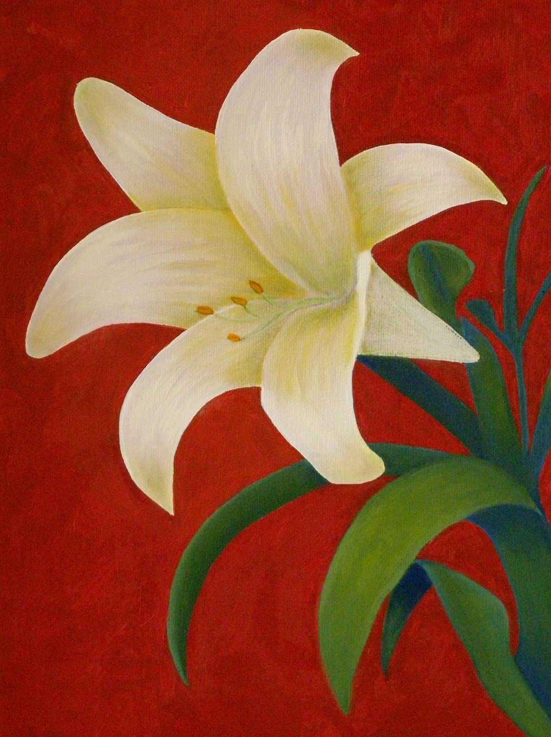 1130x1511 How To Paint A Lily - Lillies Painting