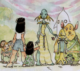 341x300 Image - Lilo And Stitch Painting