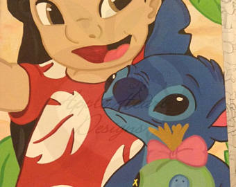 340x270 Lilo Stitch Painting Etsy - Lilo And Stitch Painting
