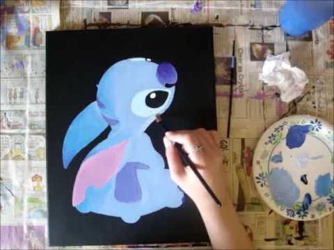 480x360 Painting Stitch - Lilo And Stitch Painting