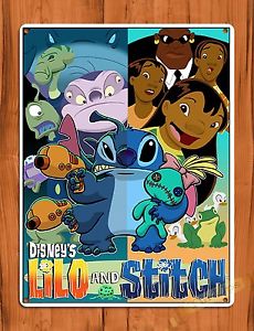 230x300 Tin Sign Lilo And Stitch Disney Vintage Art Ride Painting Movie - Lilo And Stitch Painting