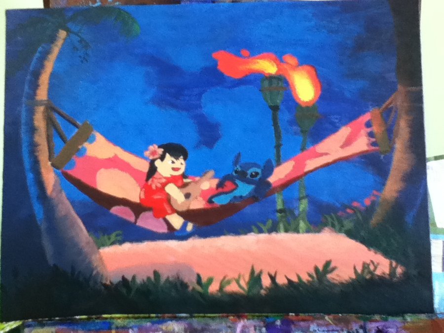 900x675 Lilo And Stitch Painting By Apprentice Alice - Lilo And Stitch Painting