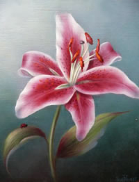 200x262 How To Paint Flowersstargazer Lily Flowersacrylic Painting Patterns - Lily Flower Painting