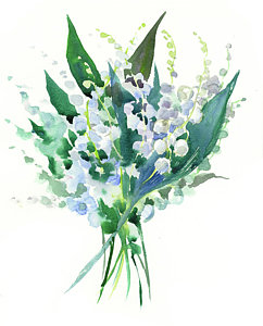 242x300 Lily Of The Valley Paintings Fine Art America - Lily Of The Valley Painting