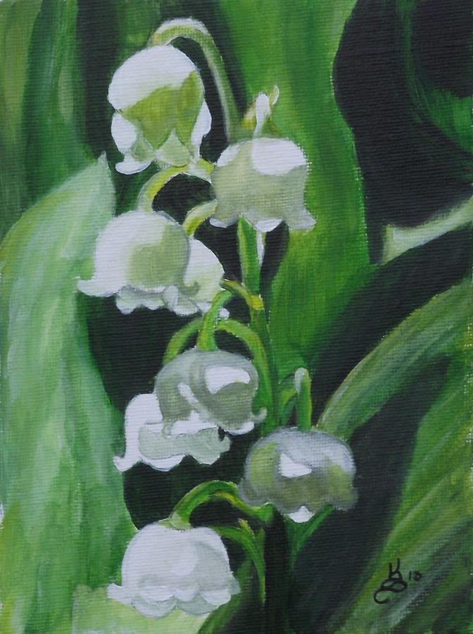 672x900 Lily Of The Valley Painting By Kim Selig - Lily Of The Valley Painting