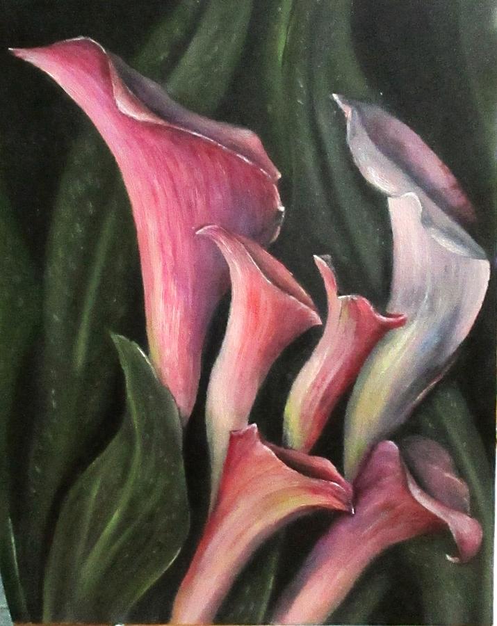 715x900 Lilies Calla Oil Painting Painting By Natalja Picugina - Lily Oil Painting