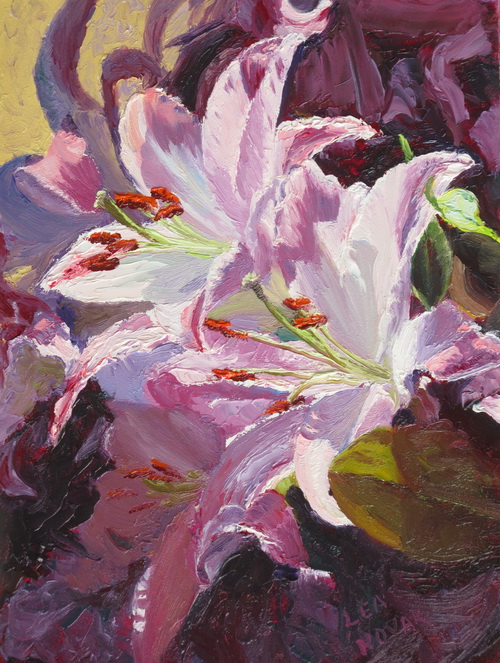 Lily Oil Painting at PaintingValley.com | Explore collection of Lily ...