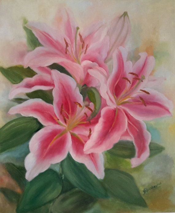 Lily Oil Painting at PaintingValley.com | Explore collection of Lily ...