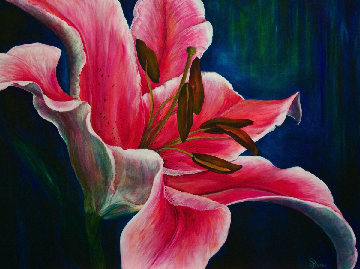1200x896 Painting Embrace The Daylily - Lily Painting