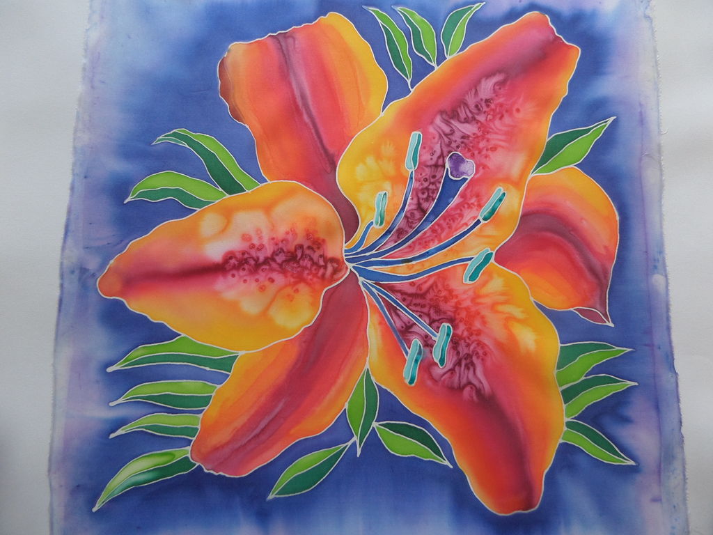 1024x768 Rainbow Lily' Silk Painting 11 Steps (With Pictures) - Lily Painting