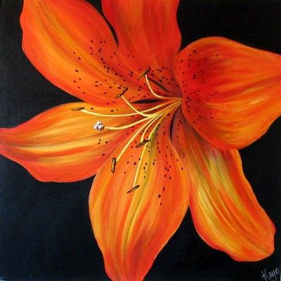 400x401 Tiger lily flower Meaning Of Tiger Lily Flowers Garden Guides - Lily Painting