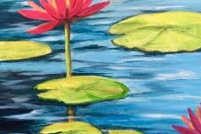 675x450 Wine Amp Canvas - Lily Painting