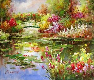 300x255 Claude Monet Water Lily Pond Repro 8, Quality Hand Painted Oil - Lily Pond Painting