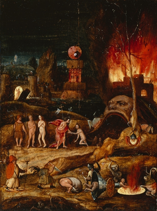 530x711 Christ In Limbo Painting Herri Met De Bles Oil Paintings - Limbo Painting