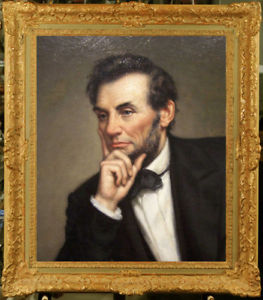 263x300 Hand Painted Old Master Art Oil Painting Portrait Lincoln - Lincoln Painting