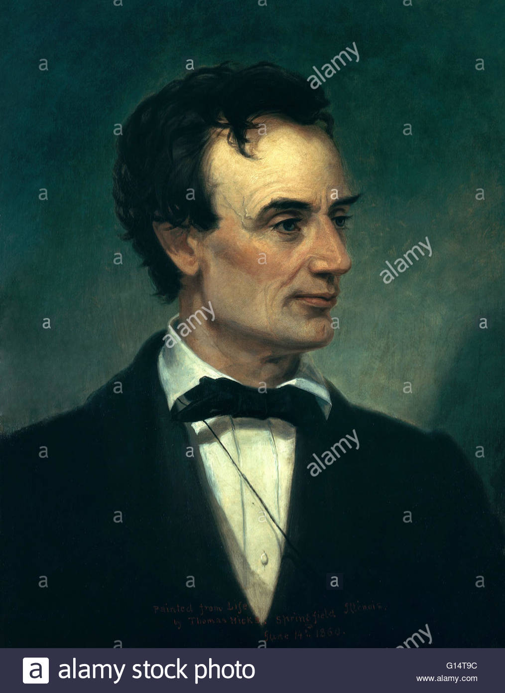 1014x1390 Painting Of Lincoln By Thomas Hicks In 1860 In Springfield - Lincoln Painting