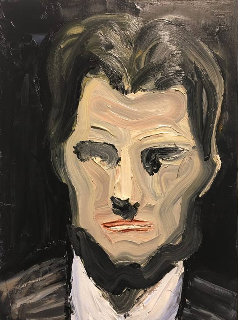 770x1035 Saatchi Art Young Abraham Lincoln Painting By Piotr Parda - Lincoln Painting