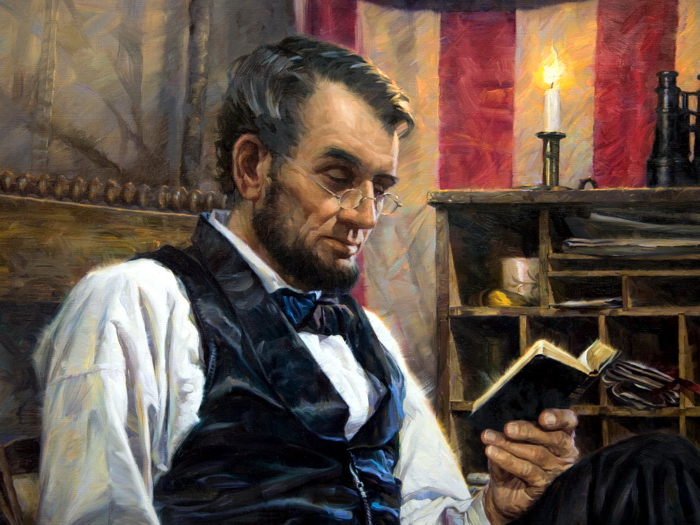 700x525 Abraham Lincoln Usa President Portrait Painting Art Giant Print - Lincoln Painting