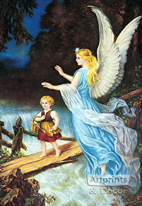 207x300 Guardian Angel I By Lindberg Heilige Schutzengel (Art Print - Lindberg Guardian Angel Painting