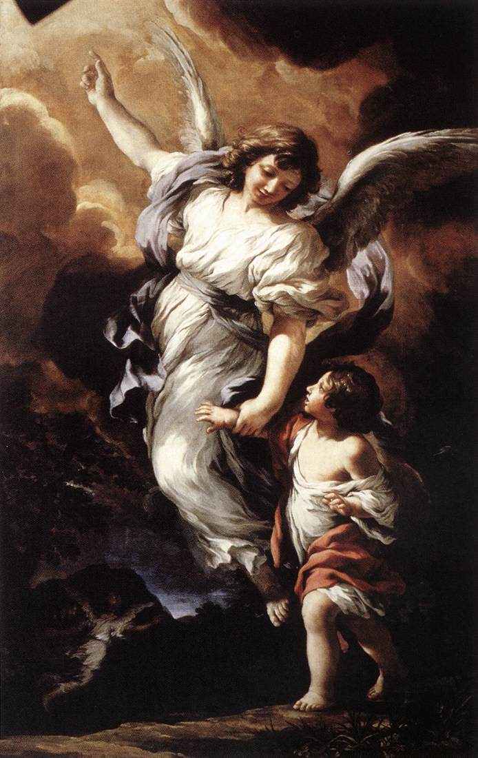 694x1100 Guardian Angel - Lindberg Guardian Angel Painting