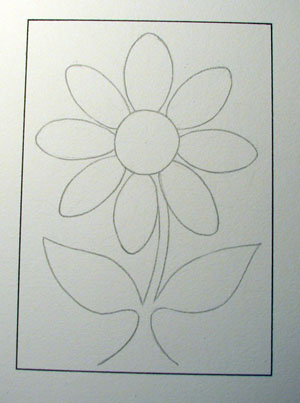 300x403 Line Painting Flower - Line Art Painting