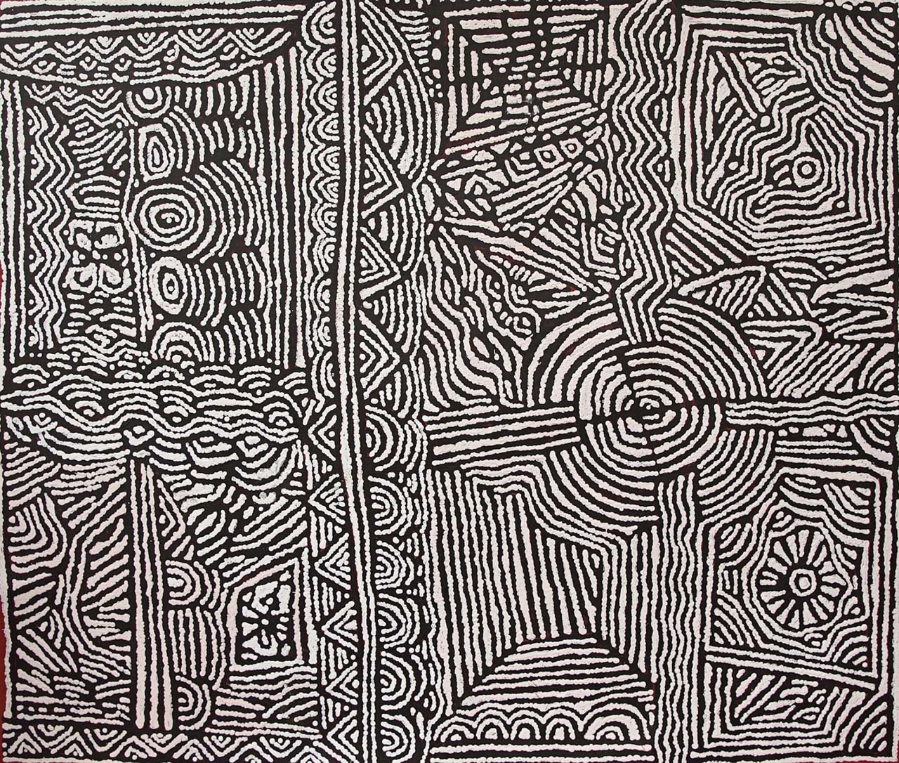 1280x1086 Black And White Aboriginal Art Paintings - Line Art Painting