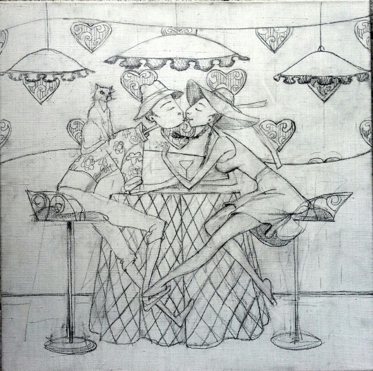 540x537 Custom Made Painting - Line Art Painting