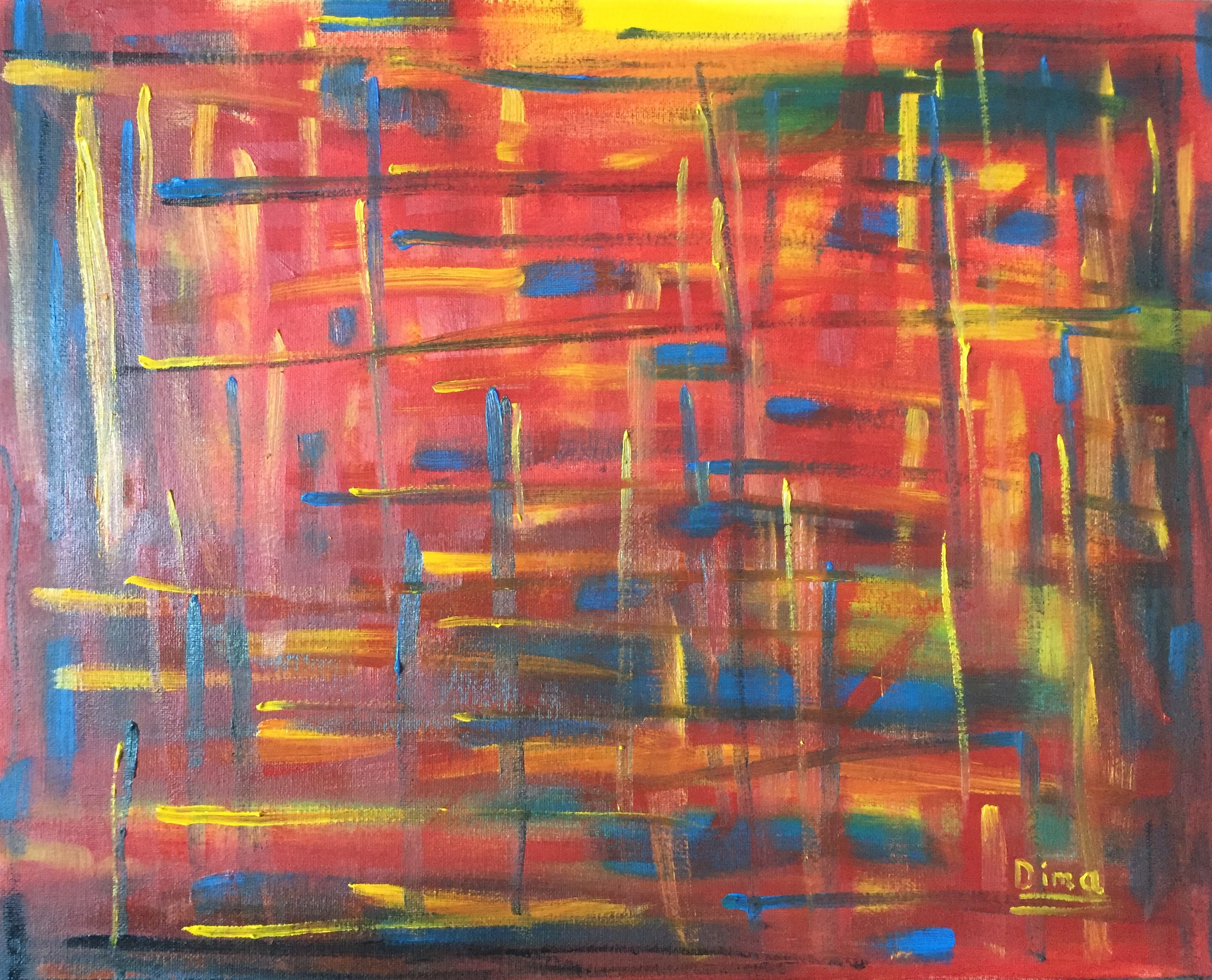 2846x2301 Buy Original Painting Lines Limited Edition Artwork - Line Painting