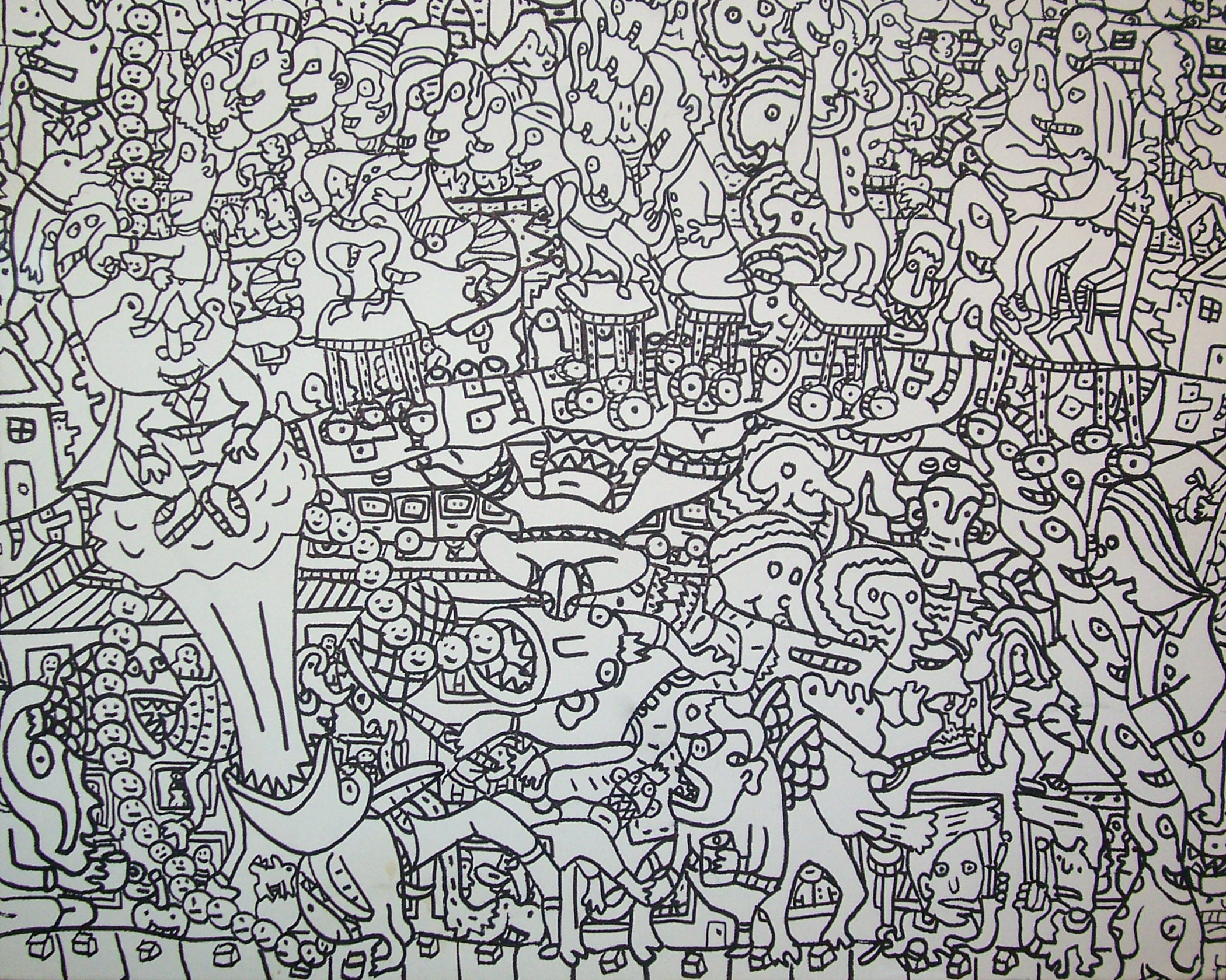 2100x1680 Ryoga Katsuma Untitled Line Painting 11.08 - Line Painting