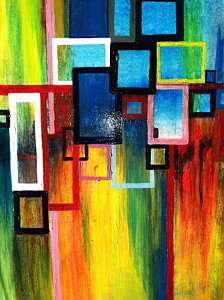 224x300 Perspectives Painting By Kristin Lane - Linear Painting