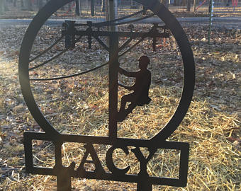 340x270 Lineman Art Etsy - Lineman Painting