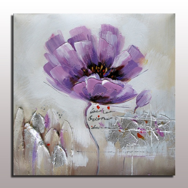 640x640 Modern Flower Painting Handmade Oil On Linen Canvas Modern Flower - Linen Painting