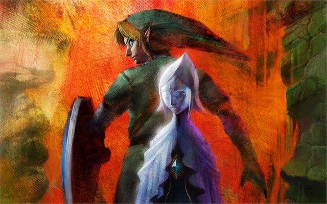 640x400 Link The Legend Of Zelda Painting Style Living Room Home Wall Art - Link Painting