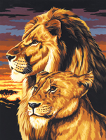 151x200 Wholesale Prices - Lion And Lioness Painting