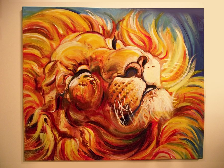 900x675 Lion Paint By Always Foreverlilly - Lion Art Painting