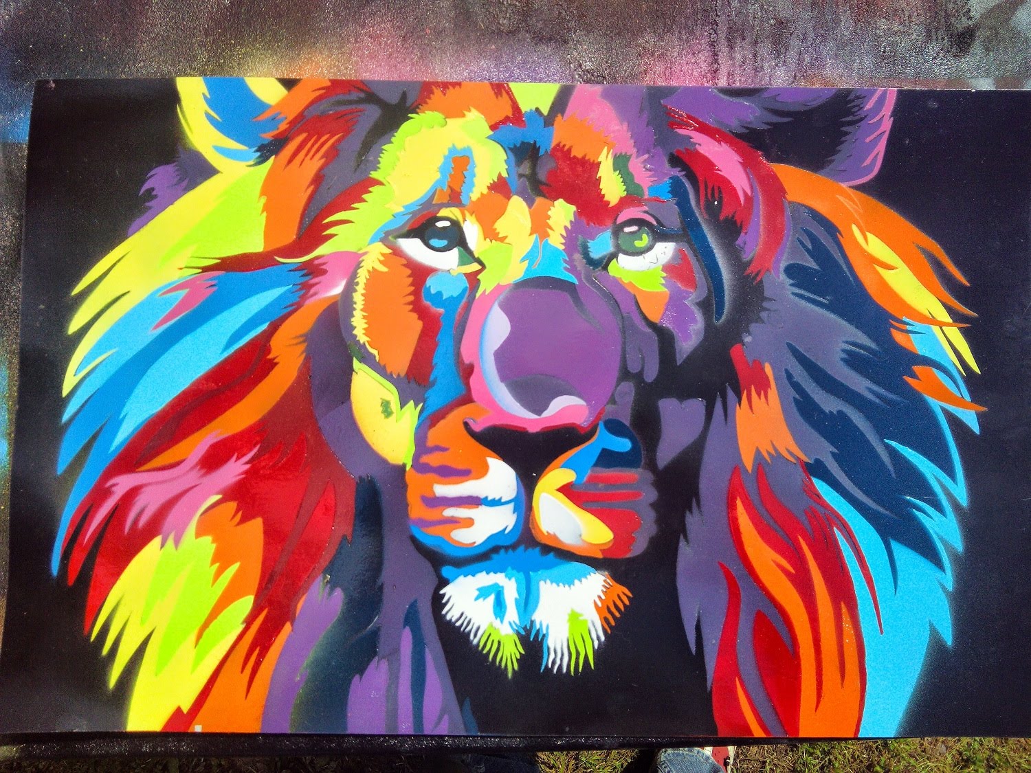 1500x1125 Lion Spray Paint Art - Lion Art Painting