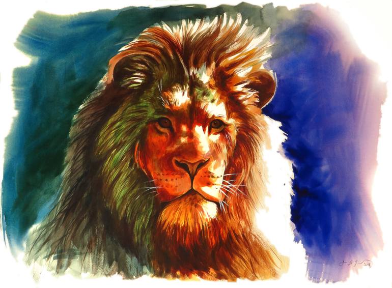 770x566 Saatchi Art The Power Of Color - Lion Art Painting