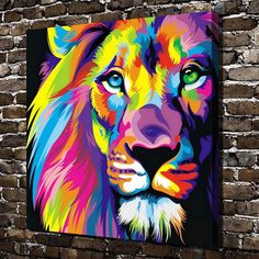 Lion Canvas Painting at PaintingValley.com | Explore collection of Lion ...