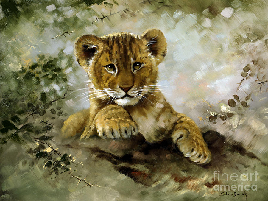 Lion Cub Painting at PaintingValley.com | Explore collection of Lion ...