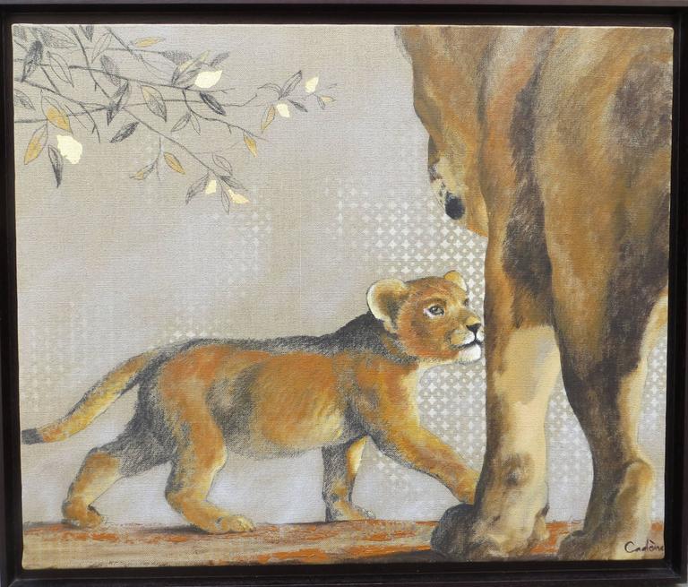768x655 Florence Cadene - Lion Cub Painting